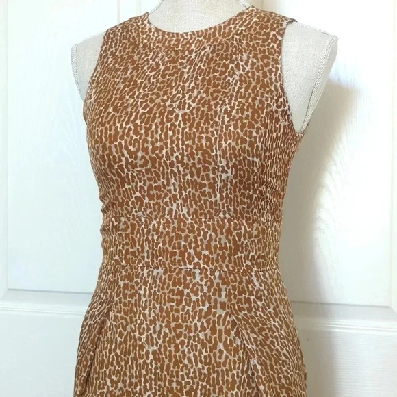 Burberry London Silk Knee-Length Leopard Print Dress - Picture 2 of 7